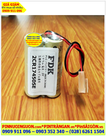 FDK 2CR17450SE (2 viên ghép đôi), Pin nuôi nguồn FDK 2CR17450SE lithium 3V 5000mAh /Xuất xứ NHẬT